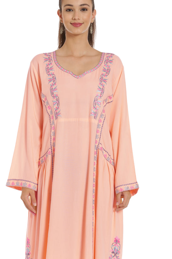 Designer Kaftan With Thread Work Maxi Dress - Maxim Creation