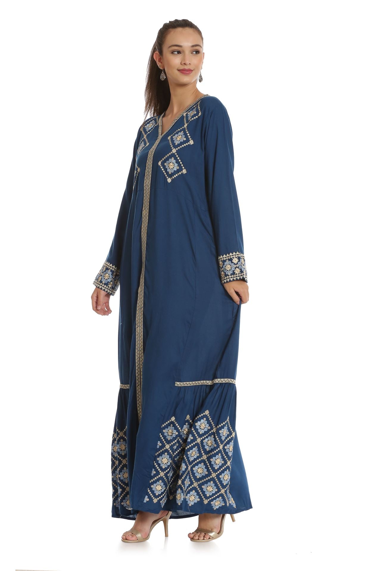 Designer Kaftan Long Maxi Dress - Maxim Creation