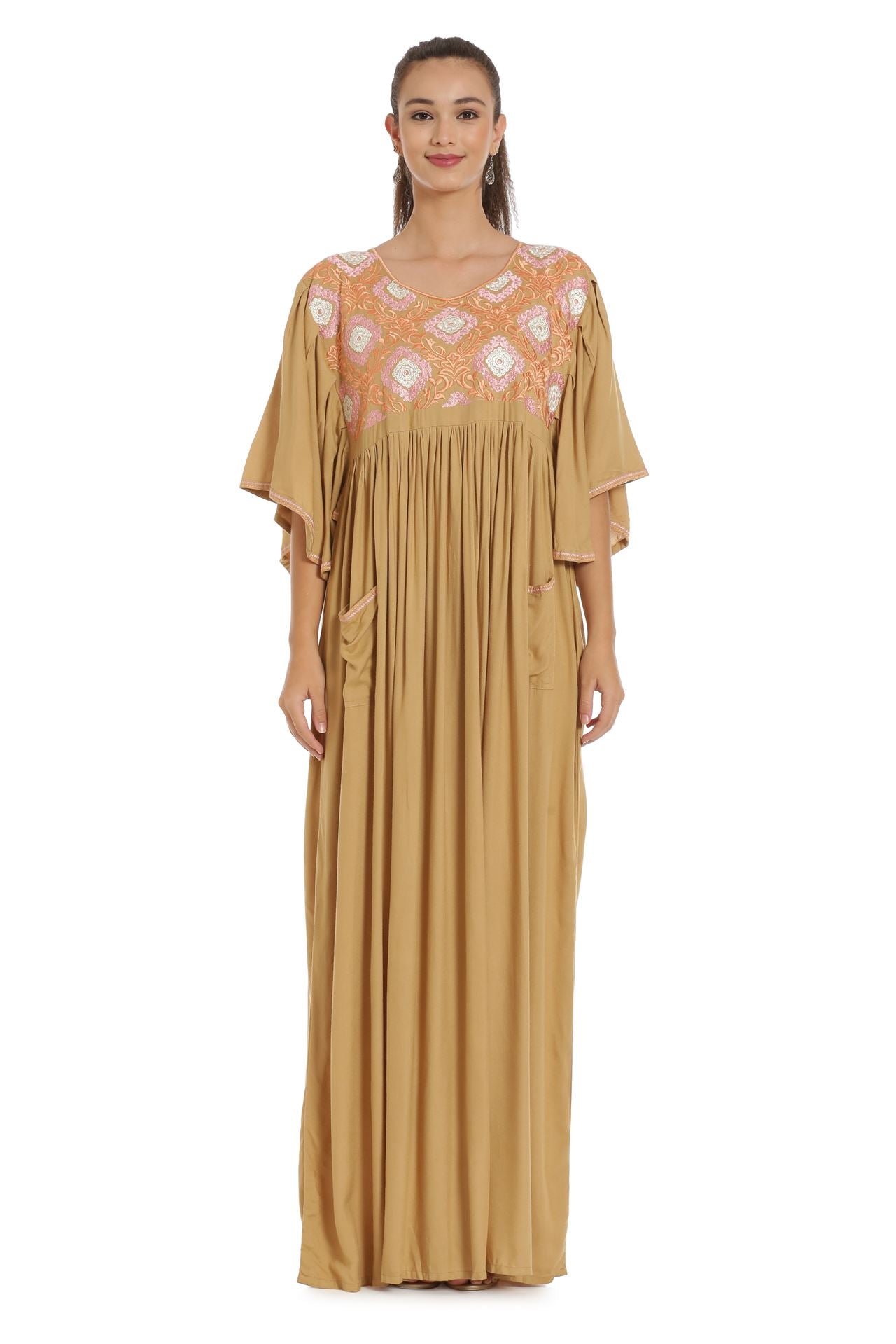 Designer Kaftan Rayon Maxi Dress - Maxim Creation