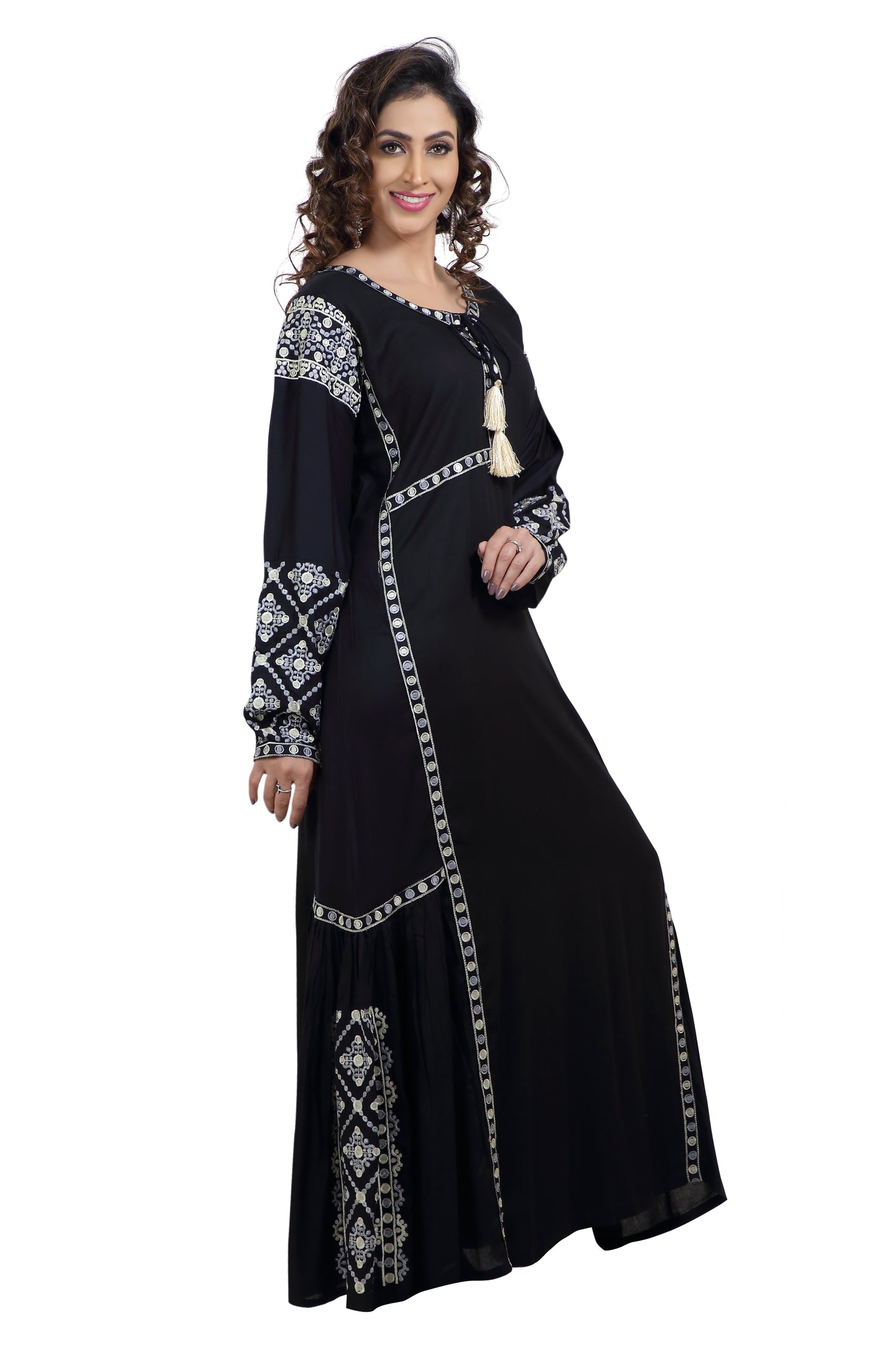 Designer Kaftan Rayon Maxi Dress - Maxim Creation