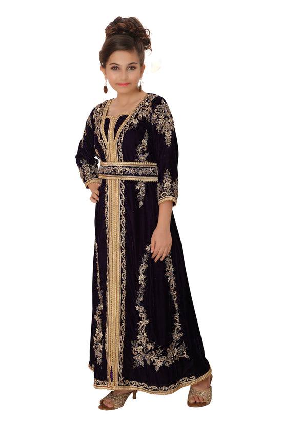 Arabian Djellaba Maxi Embroidered Party Gown for Mother and Child - Maxim Creation