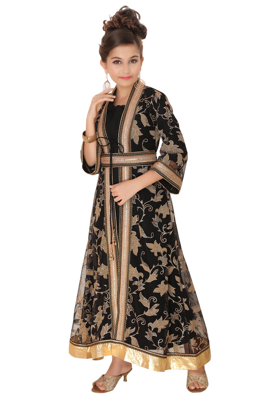 Arabian Thobe Partywear Kaftan Gown Mother + Daughter Combo Set - Maxim Creation