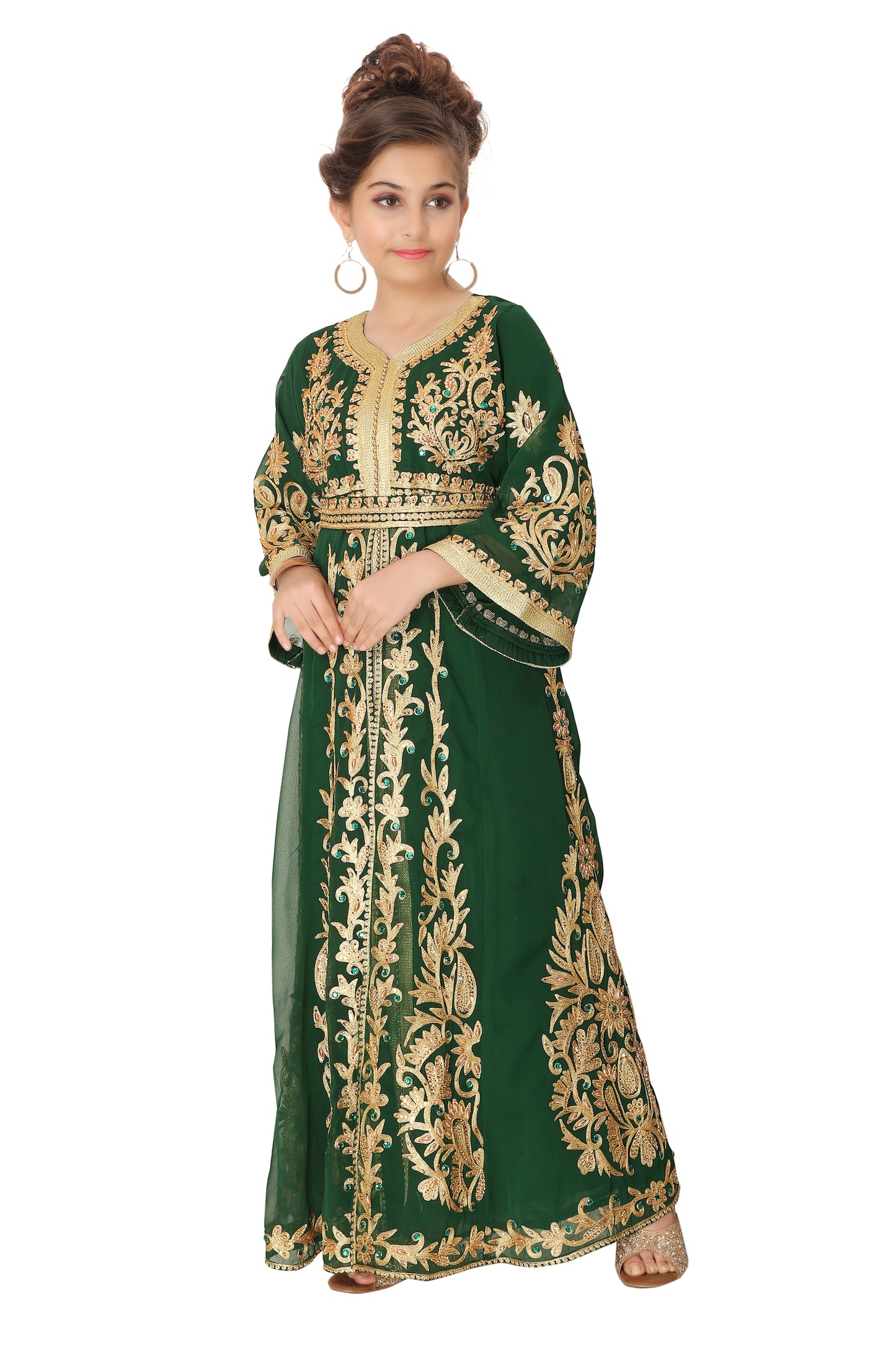 Traditional Kaftan Handcrafted Arabian Djellaba Khaleeji Thobe Mother + Daughter Set - Maxim Creation