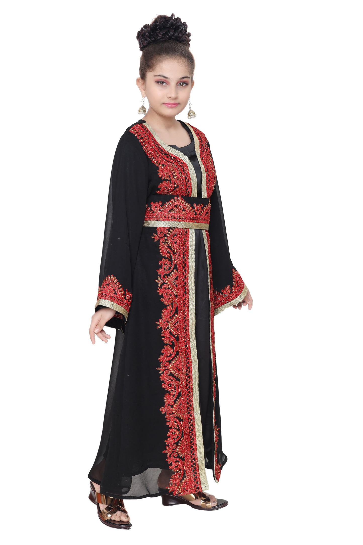 Party Wear Luxe Kaftan For Kids - Maxim Creation