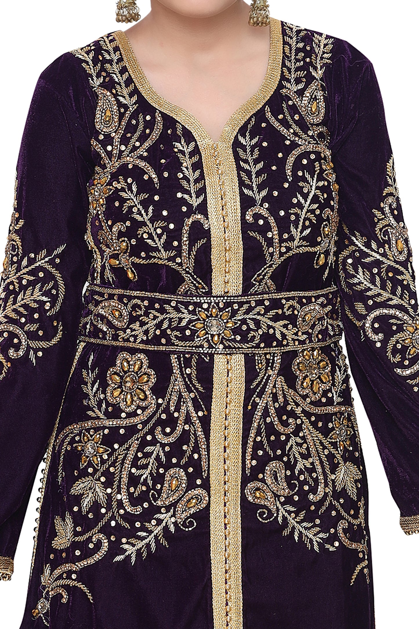 Designer Caftan Embroidered Caftan - Maxim Creation