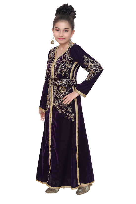 Designer Caftan Dress For Kids - Maxim Creation