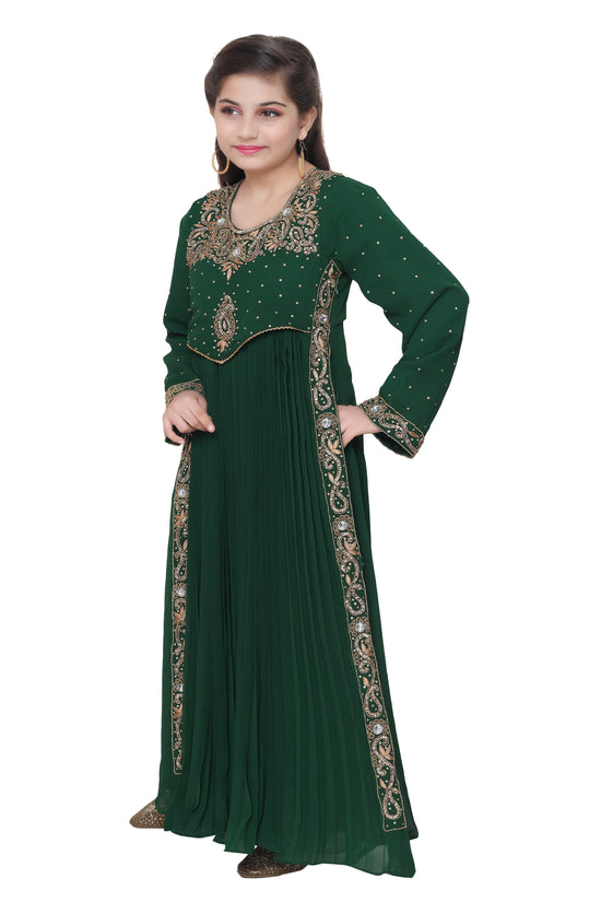 Paisely Embroidered Arabian Kaftan - Maxim Creation