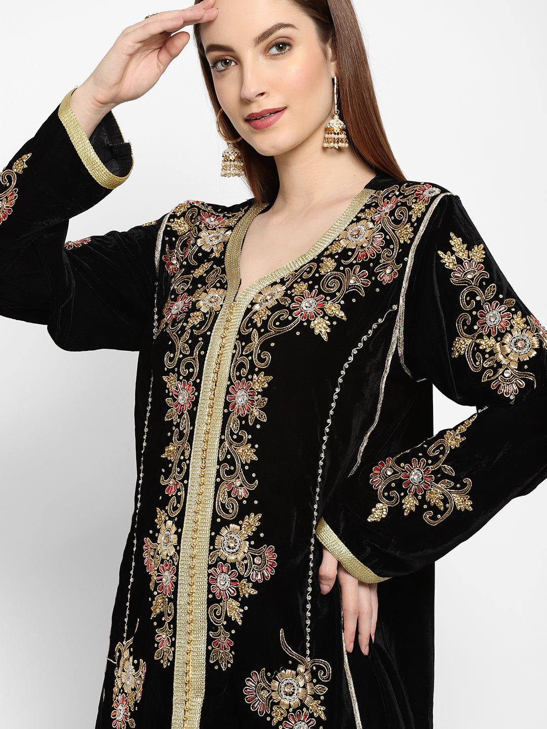 Hand Embroidered Abaya Wedding Gown - Maxim Creation