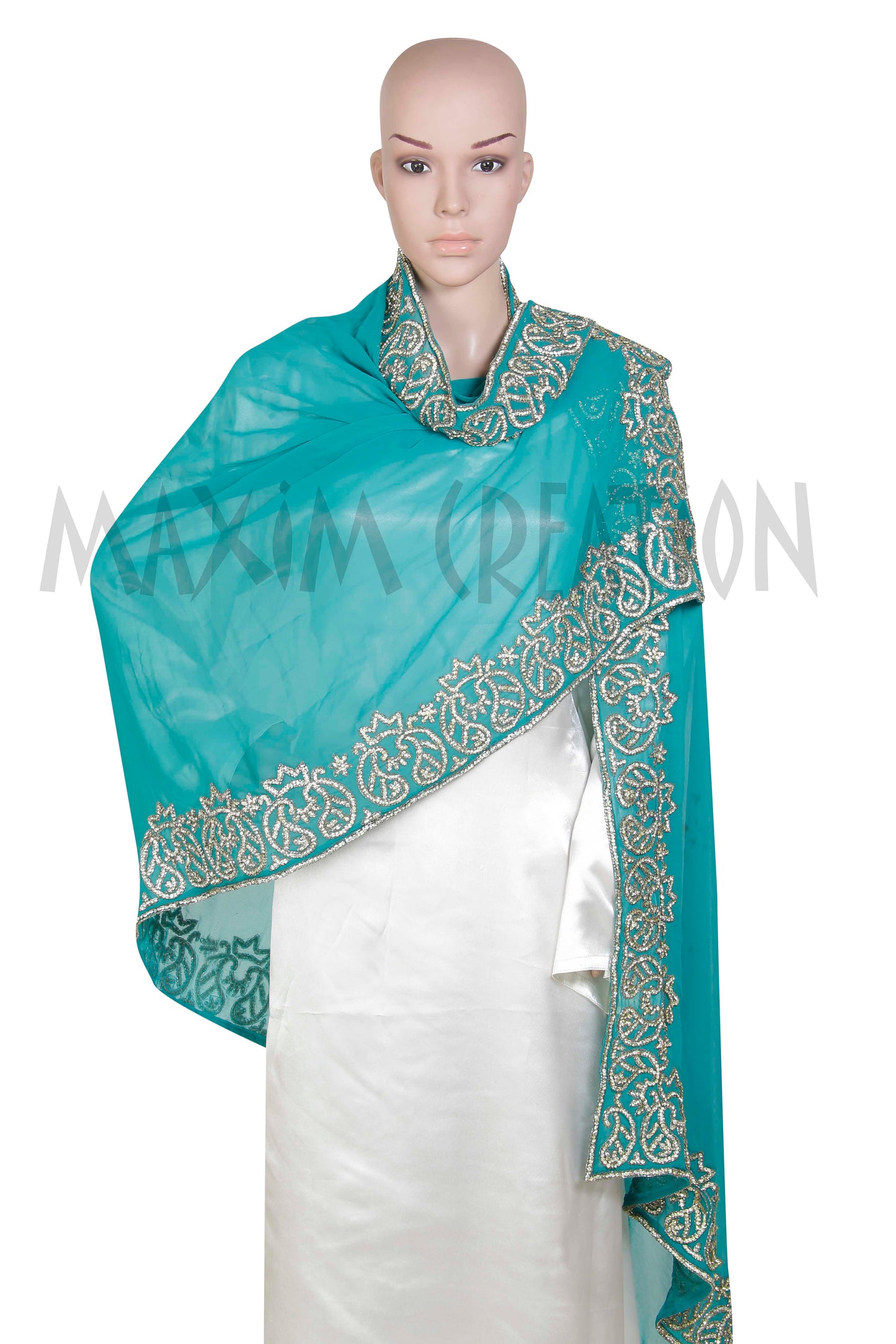 Traditional Vintage Dupatta Hijab S3 - Maxim Creation